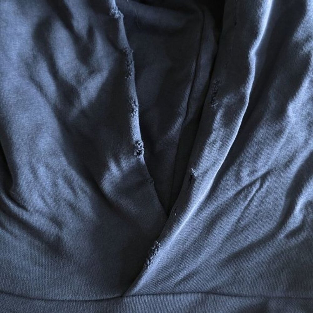 SOLD * Balenciaga Crypto BB Logo Hoodie Washed Blue Unisex Size L - Picture 5 of 10